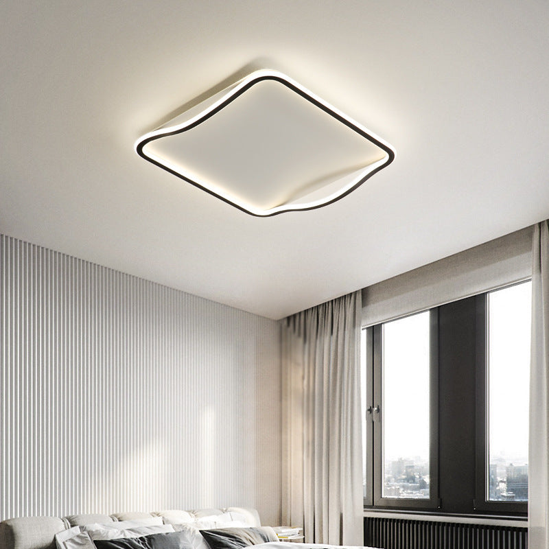 Minimalist Square Ceiling Mounted Fixture Metal LED Bedroom Ceiling Lighting