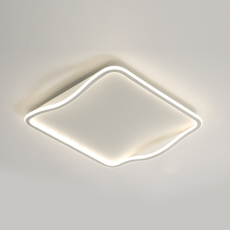 Minimalist Square Ceiling Mounted Fixture Metal LED Bedroom Ceiling Lighting