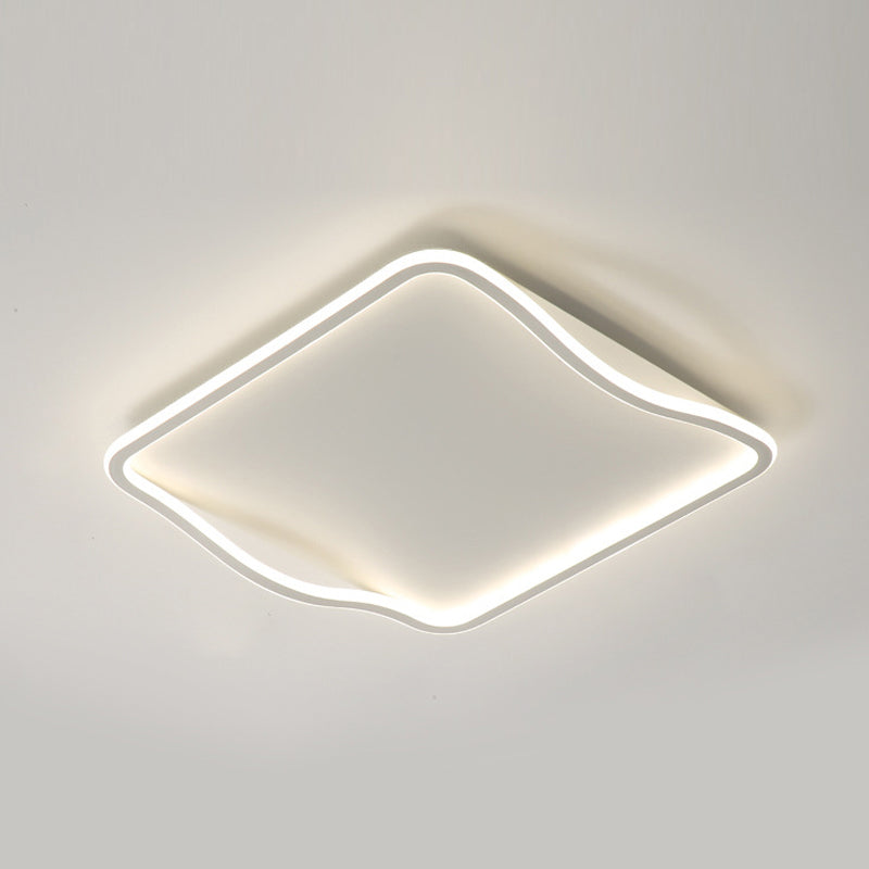 Minimalist Square Ceiling Mounted Fixture Metal LED Bedroom Ceiling Lighting