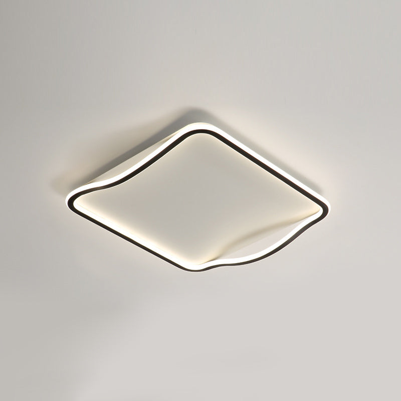 Minimalist Square Ceiling Mounted Fixture Metal LED Bedroom Ceiling Lighting