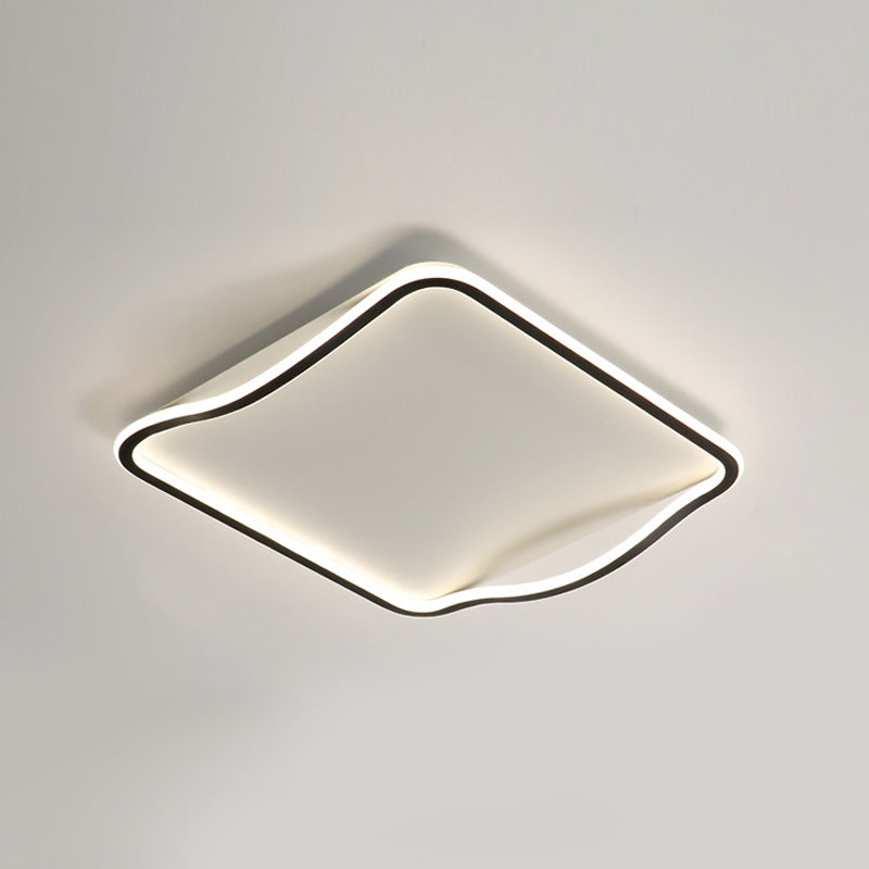 Minimalist Square Ceiling Mounted Fixture Metal LED Bedroom Ceiling Lighting