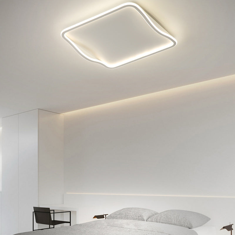 Minimalist Square Ceiling Mounted Fixture Metal LED Bedroom Ceiling Lighting