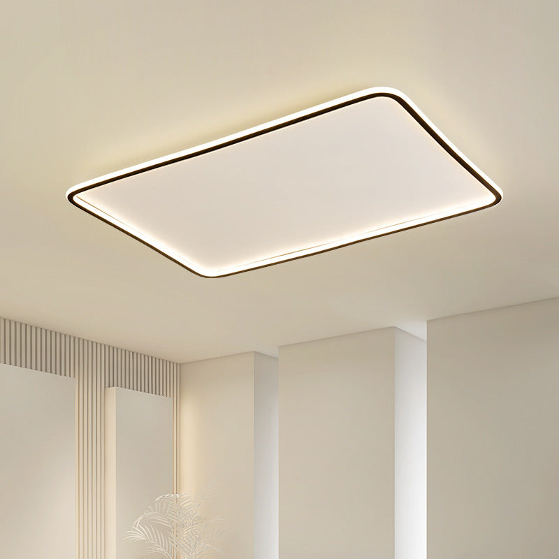 Rectangle Flush Mount Lighting Modern Style LED Metal Ceiling Light