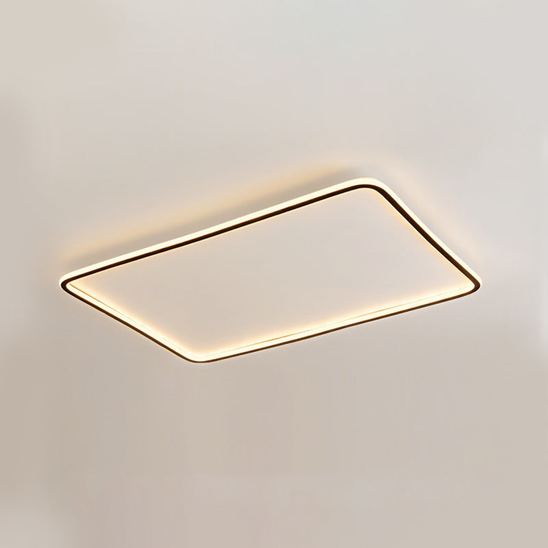 Rectangle Flush Mount Lighting Modern Style LED Metal Ceiling Light