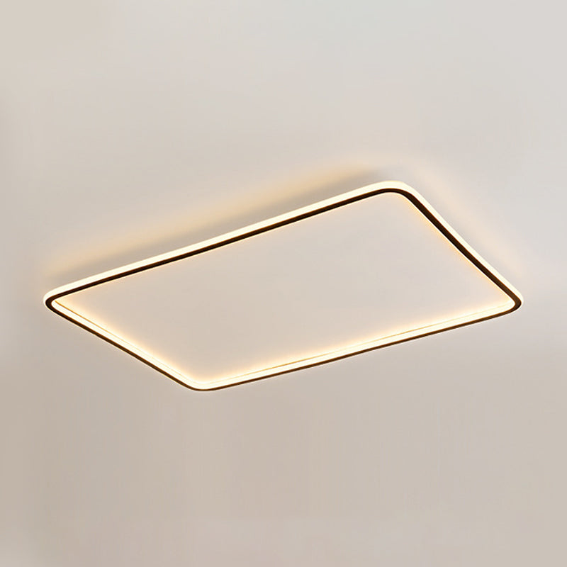 Rectangle Flush Mount Lighting Modern Style LED Metal Ceiling Light