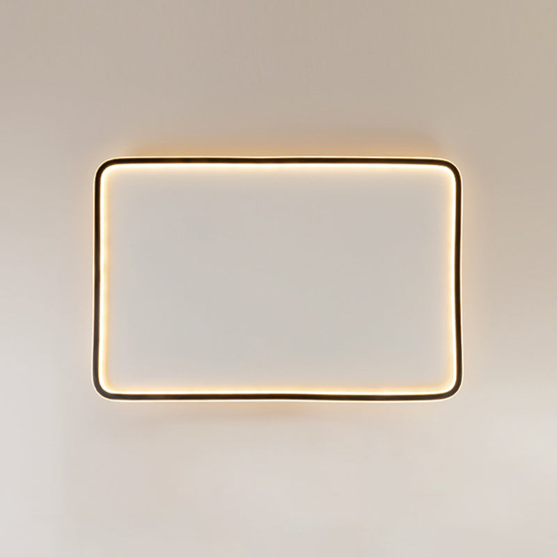 Rectangle Flush Mount Lighting Modern Style LED Metal Ceiling Light