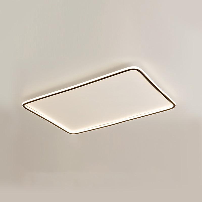 Rectangle Flush Mount Lighting Modern Style LED Metal Ceiling Light