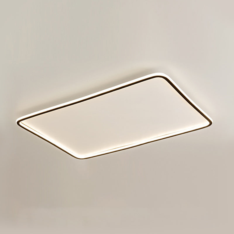 Rectangle Flush Mount Lighting Modern Style LED Metal Ceiling Light