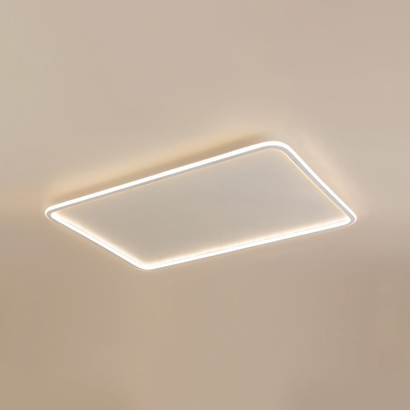 Rectangle Flush Mount Lighting Modern Style LED Metal Ceiling Light