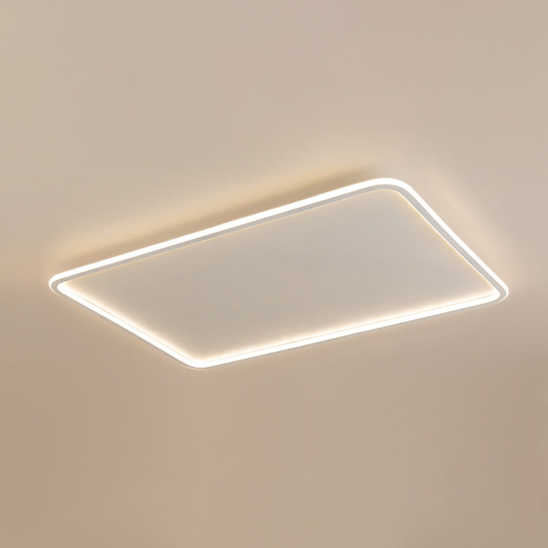 Rectangle Flush Mount Lighting Modern Style LED Metal Ceiling Light