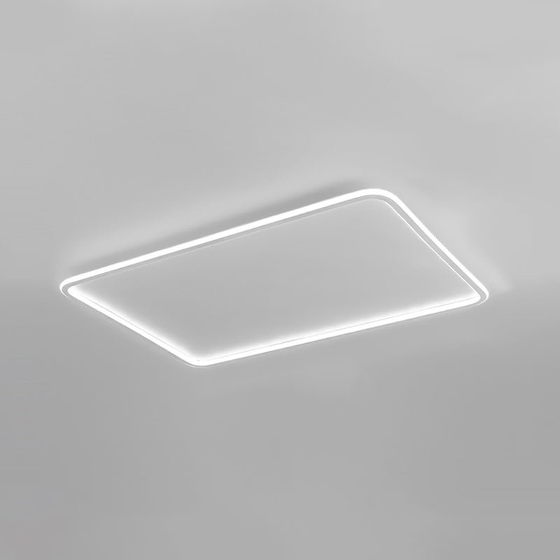 Rectangle Flush Mount Lighting Modern Style LED Metal Ceiling Light