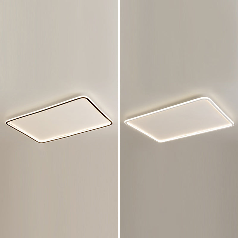 Rectangle Flush Mount Lighting Modern Style LED Metal Ceiling Light