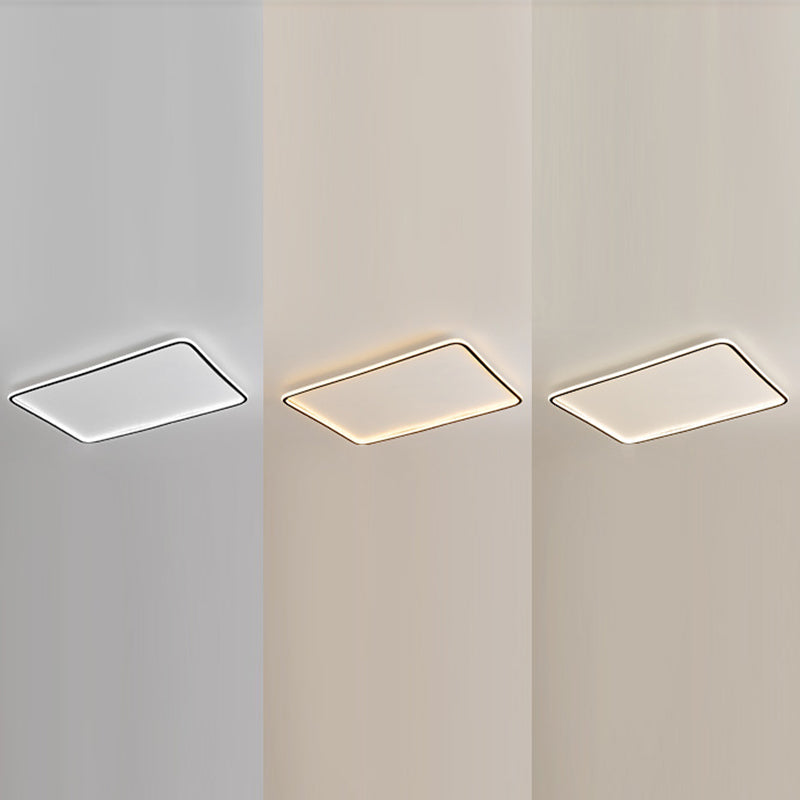 Rectangle Flush Mount Lighting Modern Style LED Metal Ceiling Light