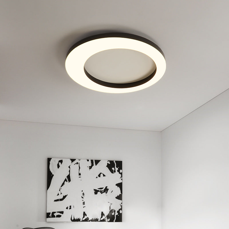 Simplicity Circle Ceiling Mounted Light Metal LED Bedroom Ceiling Flush Mount