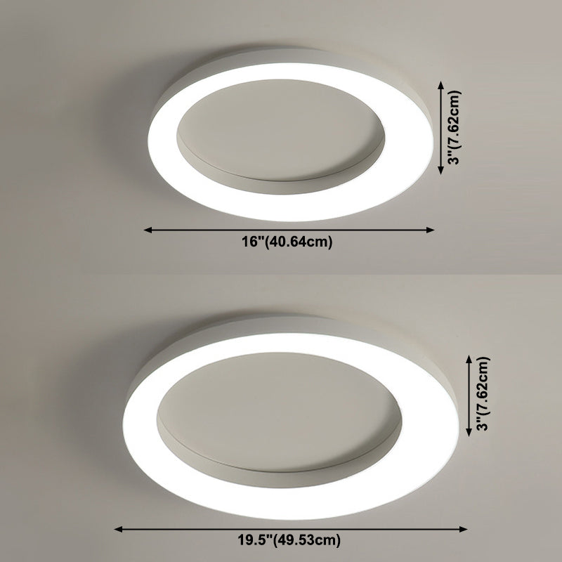 Simplicity Circle Ceiling Mounted Light Metal LED Bedroom Ceiling Flush Mount