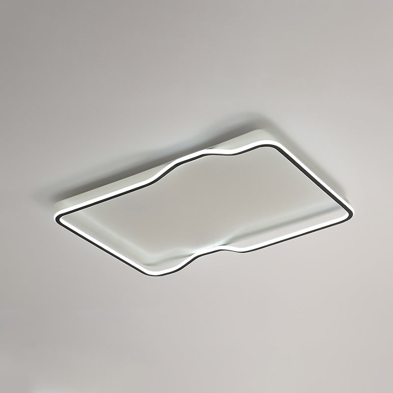 Black Square Ceiling Flush Mount Nordic Style LED Metal Ceiling Light Fixture