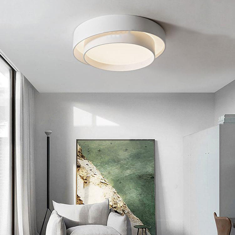 Circle Bedroom Flush Ceiling Light Metal LED Nordic Flush Ceiling Lamp Fixture