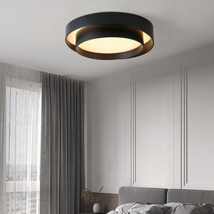 Circle Bedroom Flush Ceiling Light Metal LED Nordic Flush Ceiling Lamp Fixture