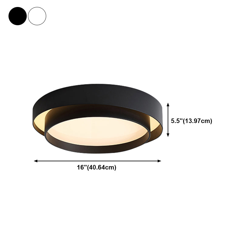 Circle Bedroom Flush Ceiling Light Metal LED Nordic Flush Ceiling Lamp Fixture