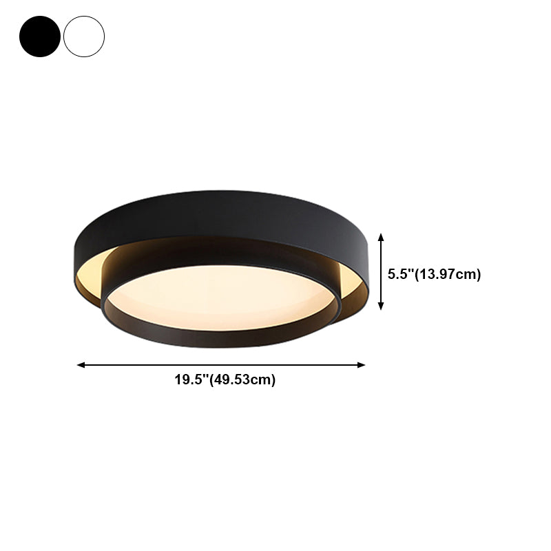 Circle Bedroom Flush Ceiling Light Metal LED Nordic Flush Ceiling Lamp Fixture