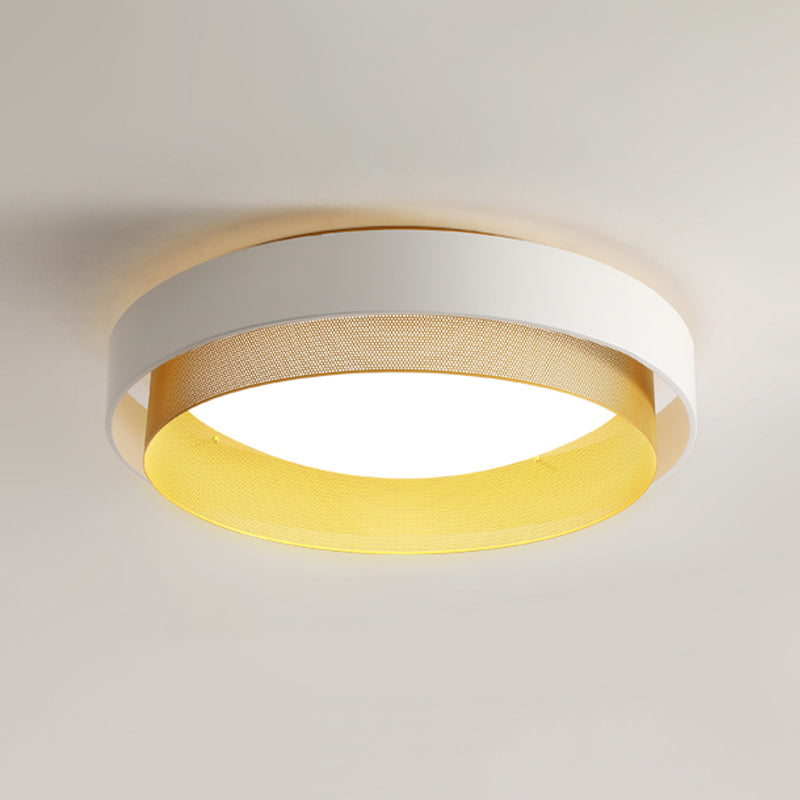 Round Close to Ceiling Lamp Minimalist LED Metal Flush Ceiling Light