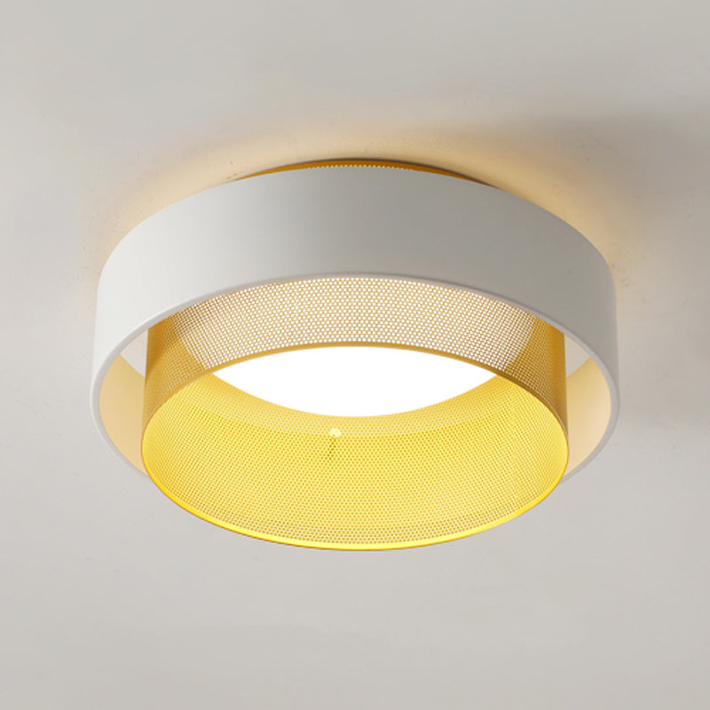 Round Close to Ceiling Lamp Minimalist LED Metal Flush Ceiling Light