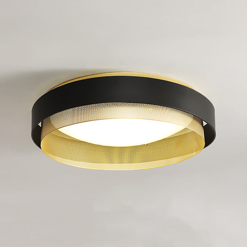 Round Close to Ceiling Lamp Minimalist LED Metal Flush Ceiling Light