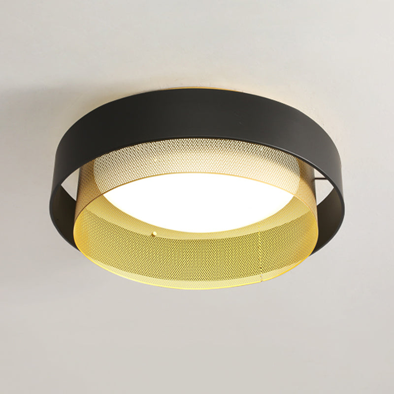 Round Close to Ceiling Lamp Minimalist LED Metal Flush Ceiling Light