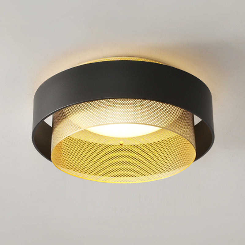 Round Close to Ceiling Lamp Minimalist LED Metal Flush Ceiling Light