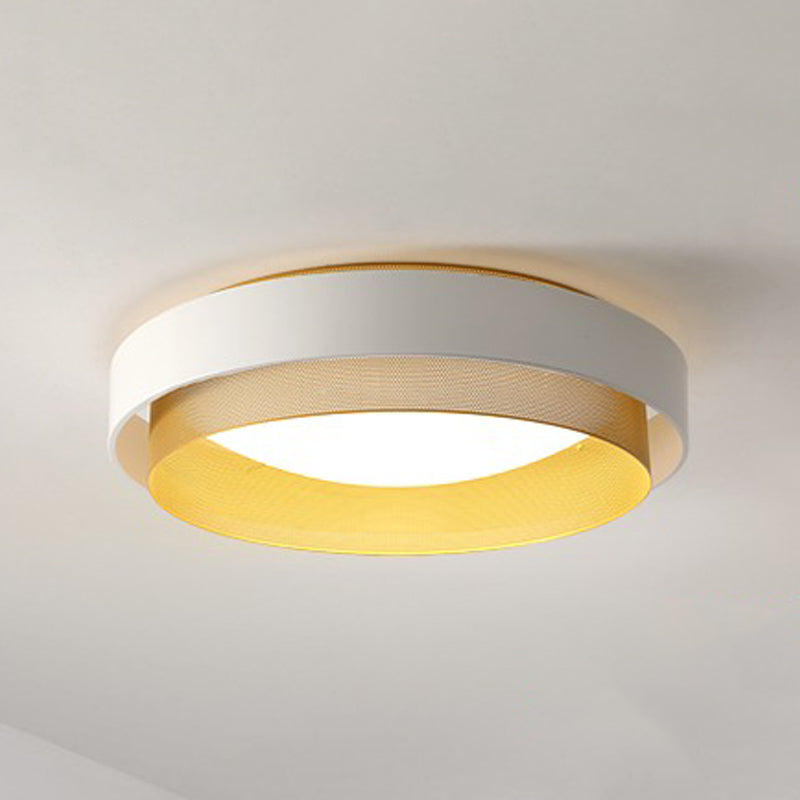 Round Close to Ceiling Lamp Minimalist LED Metal Flush Ceiling Light