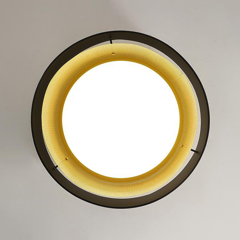 Round Close to Ceiling Lamp Minimalist LED Metal Flush Ceiling Light