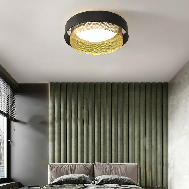 Round Close to Ceiling Lamp Minimalist LED Metal Flush Ceiling Light