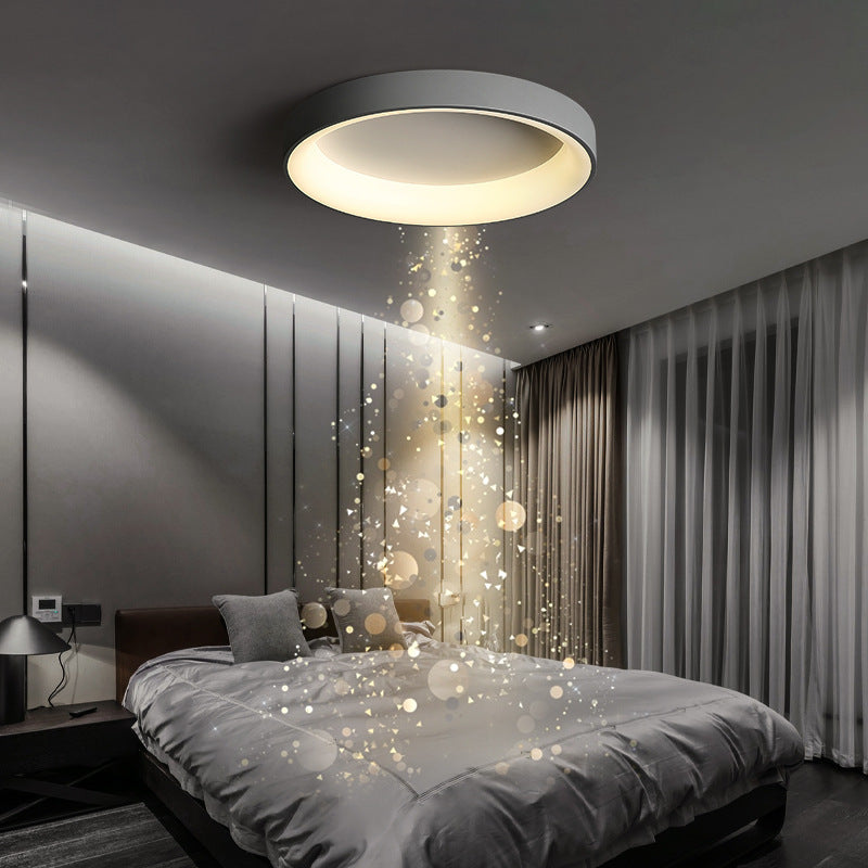 Circular Flush Mount Fixture Minimalist-Style LED Metal Ceiling Mounted Light