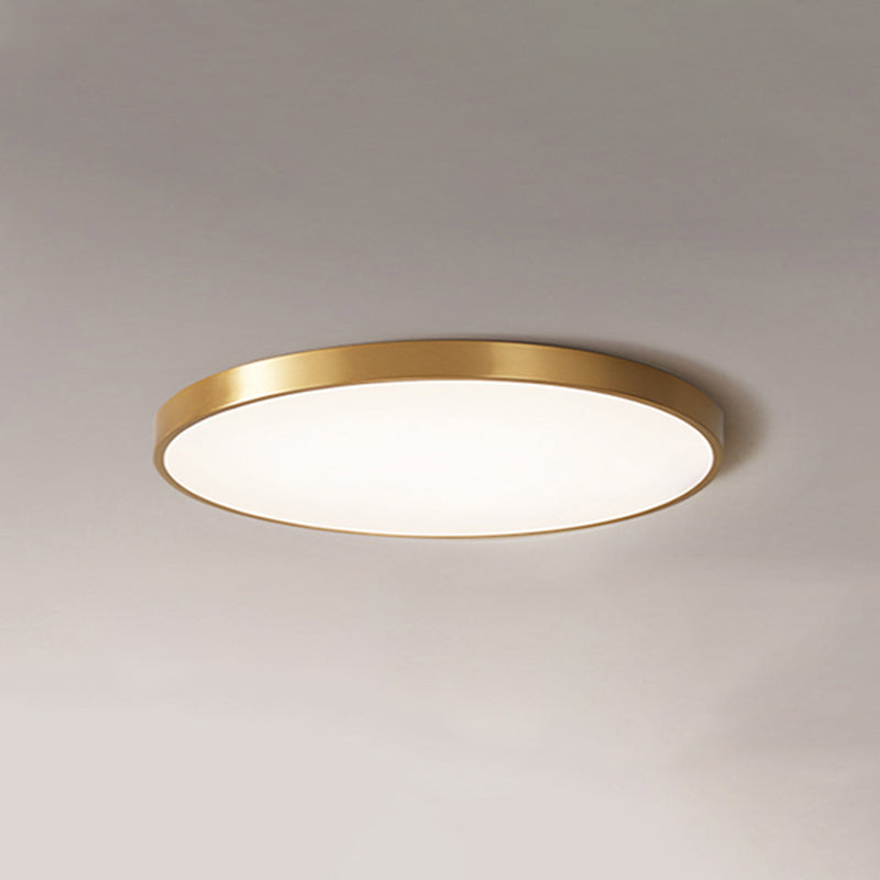 Geometry Shape LED Ceiling Lamp Modern Copper Flush Mount for Balcony