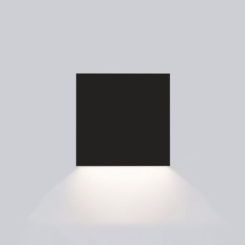 Nordic Style Metal Wall Light Cube LED Wall Washer in Black for Living Room