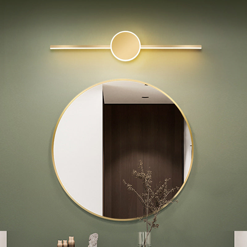 Modern Style Linear Vanity Mirror Lights Metal 1 Light Vanity Sconce