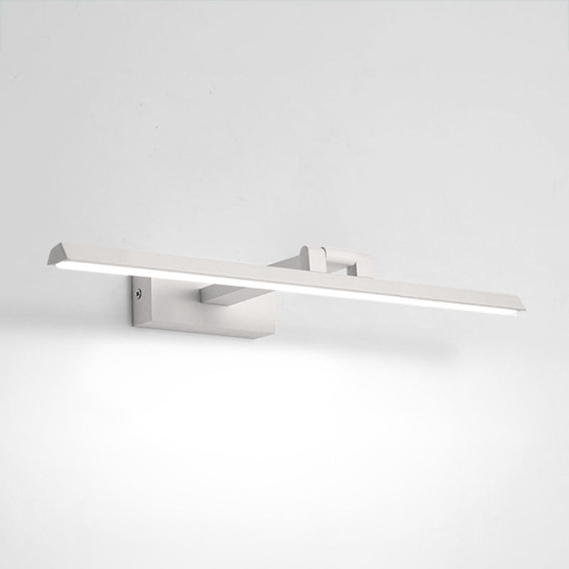 Linear Shape Metal Wall Sconce Modern 1 Light Mirror Wall Mount Light