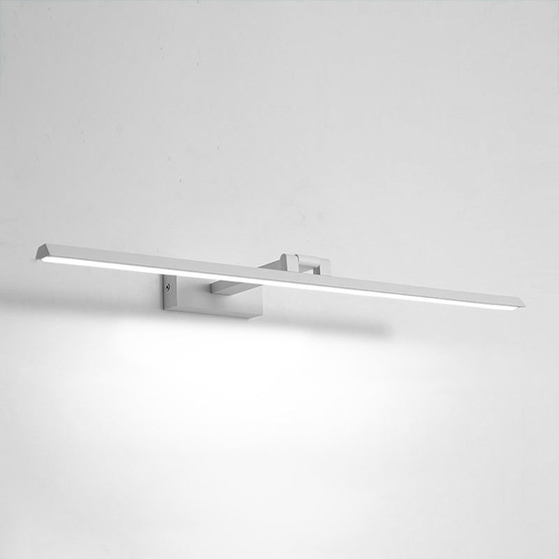 Linear Shape Metal Wall Sconce Modern 1 Light Mirror Wall Mount Light