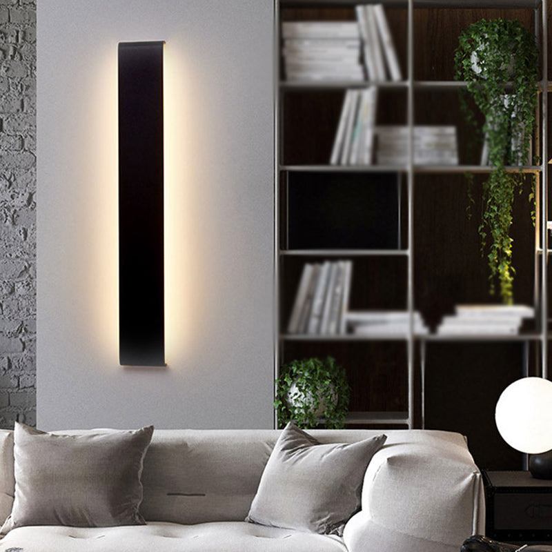 Square Shape Metal Wall Sconce Modern Style 1 Light Mirror Wall Mount Lighting