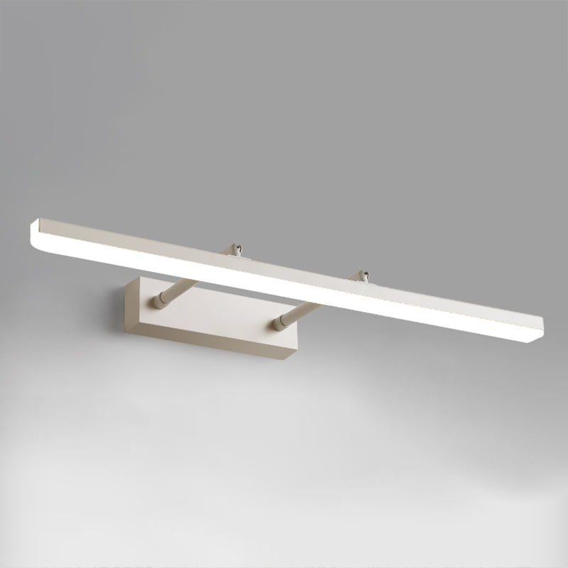 Linear Shape Metal Wall Sconce Modern Style 1-Light Mirror Swing Arm Wall Light Fixtures