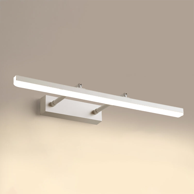 Linear Shape Metal Wall Sconce Modern Style 1-Light Mirror Swing Arm Wall Light Fixtures