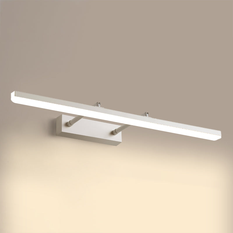 Linear Shape Metal Wall Sconce Modern Style 1-Light Mirror Swing Arm Wall Light Fixtures