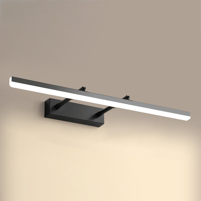 Linear Shape Metal Wall Sconce Modern Style 1-Light Mirror Swing Arm Wall Light Fixtures