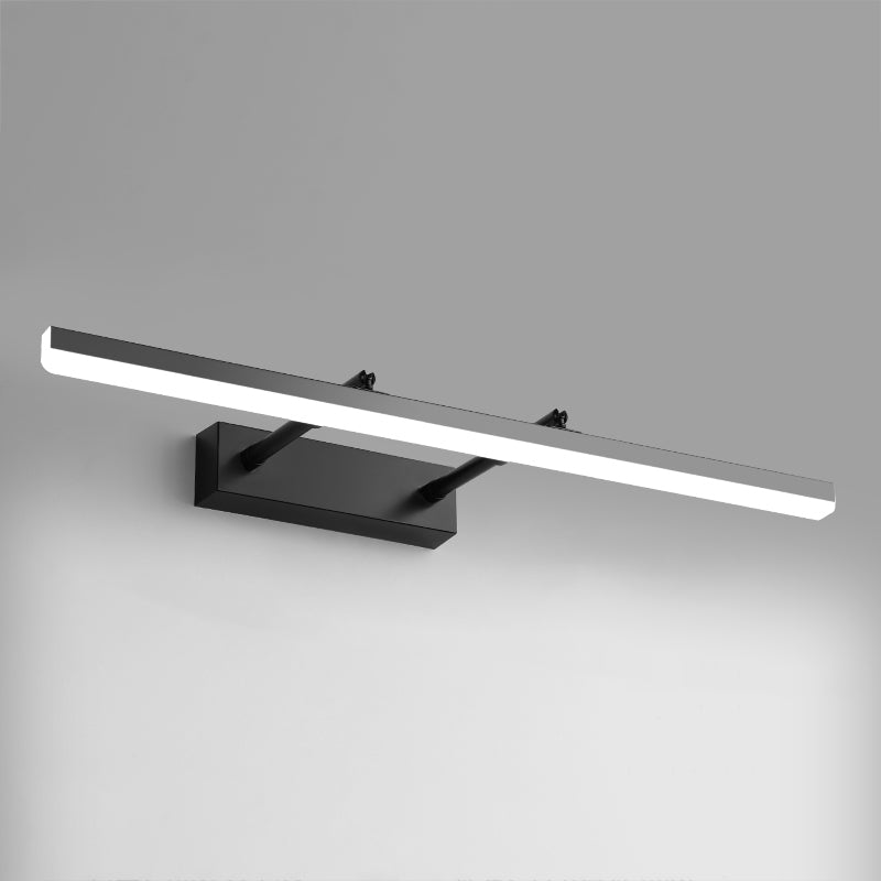 Linear Shape Metal Wall Sconce Modern Style 1-Light Mirror Swing Arm Wall Light Fixtures