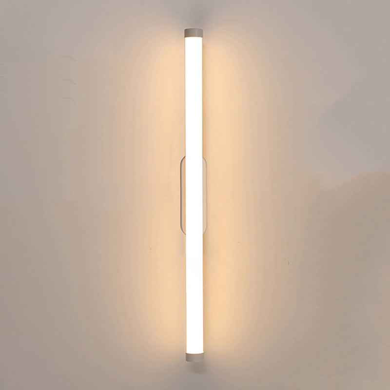 Linear Shape Metal Wall Sconce Modern Style Single Light Mirror Wall Light Fixtures