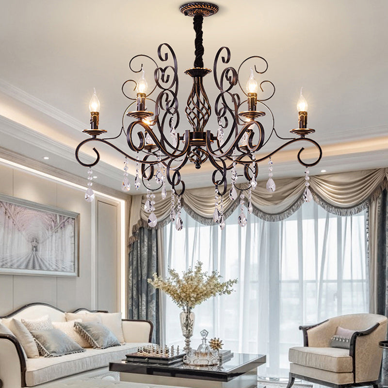 Traditional Unique Chandelier Lights Crystal Pendant Light Fixtures