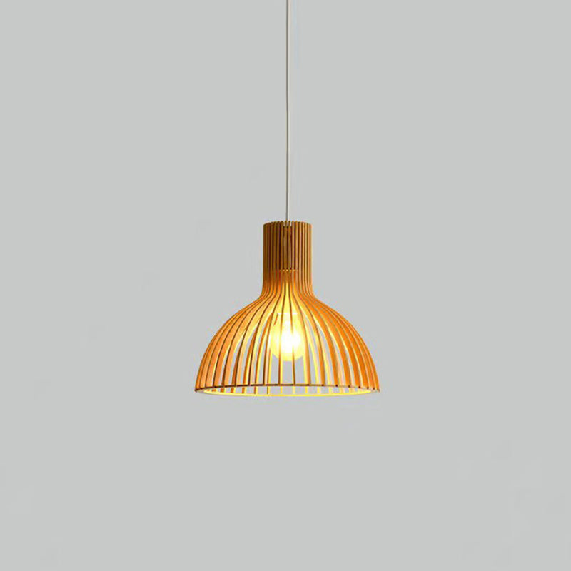 Wooden Hanging Light Modern Household Pendent Lighting Fixture for Sitting Room