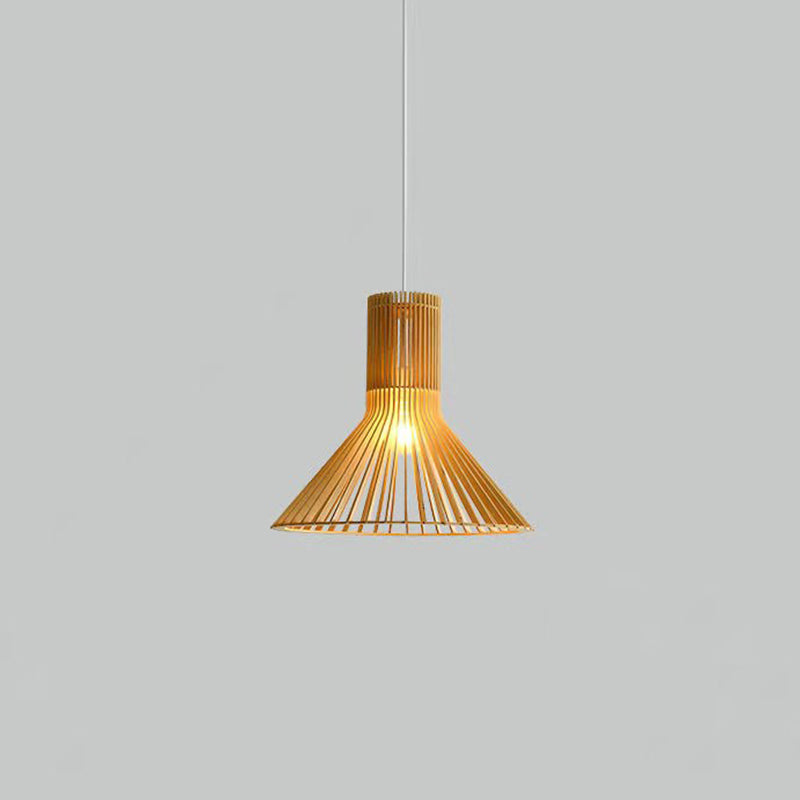 Wooden Hanging Light Modern Household Pendent Lighting Fixture for Sitting Room