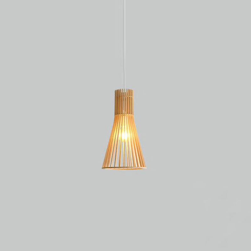 Wooden Hanging Light Modern Household Pendent Lighting Fixture for Sitting Room