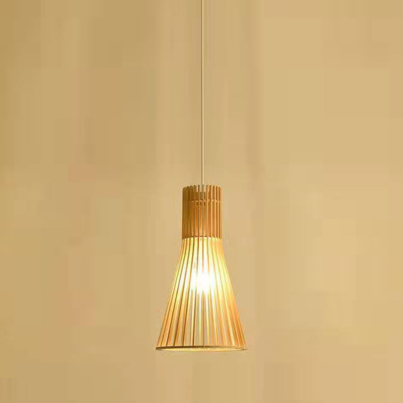 Wooden Hanging Light Modern Household Pendent Lighting Fixture for Sitting Room